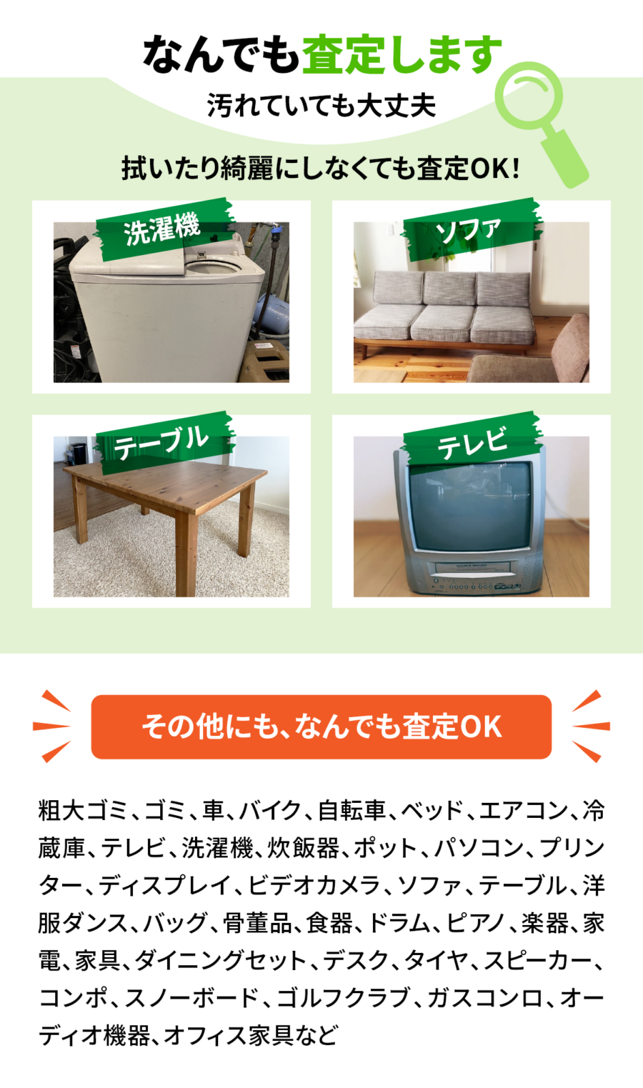 中央区 の出張買取対象品目