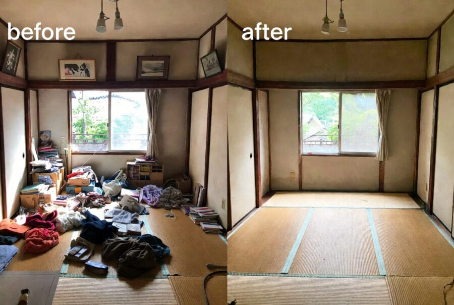 遺品整理後の清掃された室内