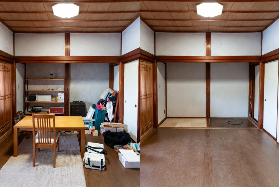 空き家整理後の室内