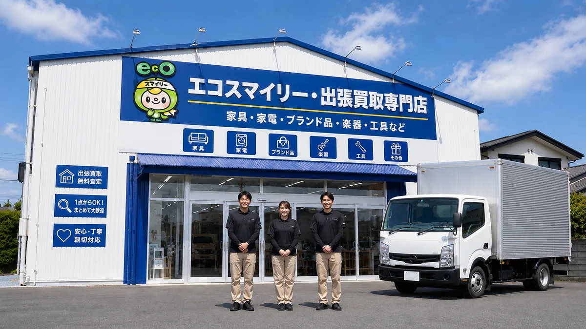 エコスマイリー 出張買取専門店の拠点とスタッフ・買取トラック
