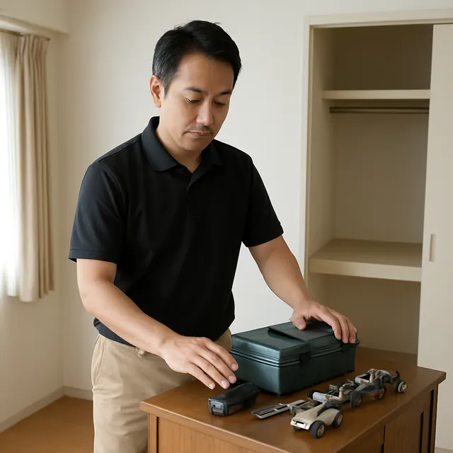 足立区でサイドボード・工具箱・ホビー用品を確認する出張買取＋引越しの事例イメージ