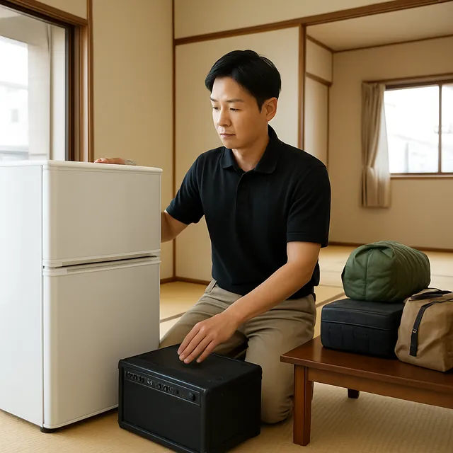 荒川区で冷蔵庫・アンプ・アウトドア用品を確認する出張買取の事例イメージ