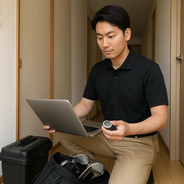 荒川区でパソコン・腕時計・ゴルフ用品を確認する出張買取＋家片付けの事例イメージ