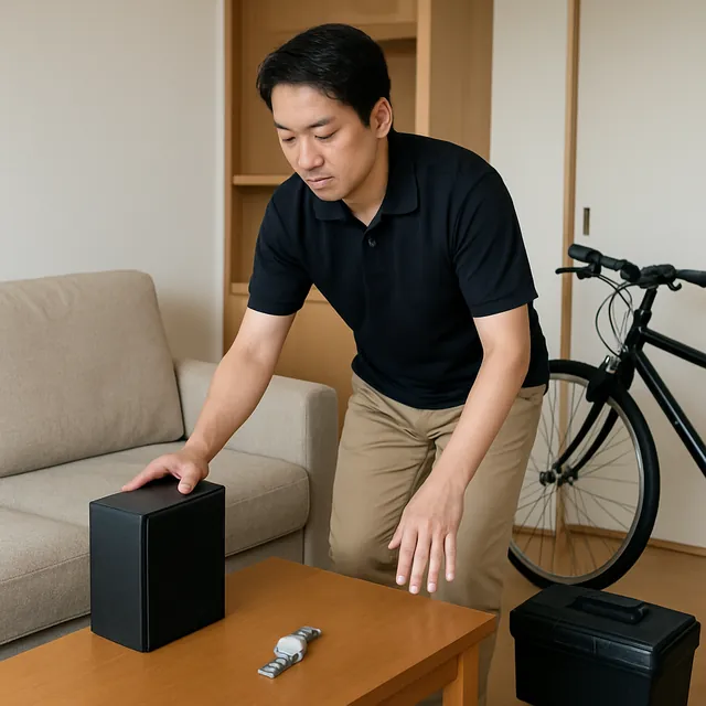 厚木市でスピーカー・腕時計・自転車を確認する出張買取＋引越しの事例イメージ