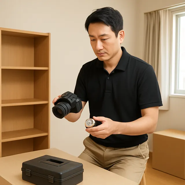 北本市でベッドフレーム・液晶テレビ・本棚を確認する出張買取＋不用品回収の事例イメージ