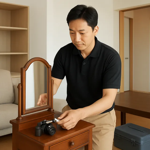 千葉市でドレッサー・腕時計・カメラを確認する出張買取＋遺品整理の事例イメージ