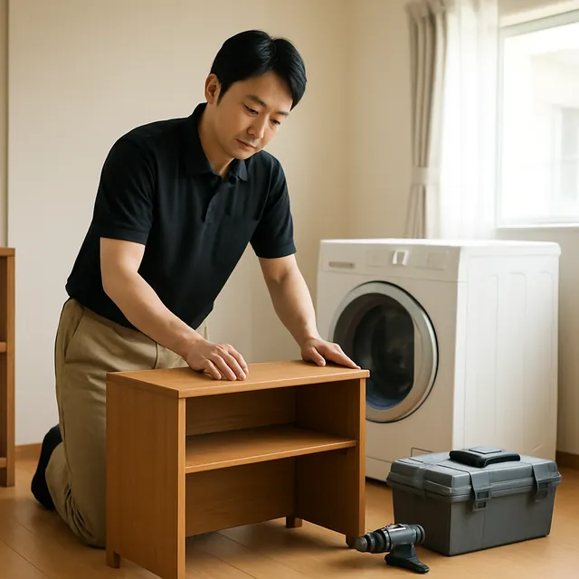 千葉市で学習机・ドラム式洗濯機・電動工具を確認する出張買取＋引越しの事例イメージ