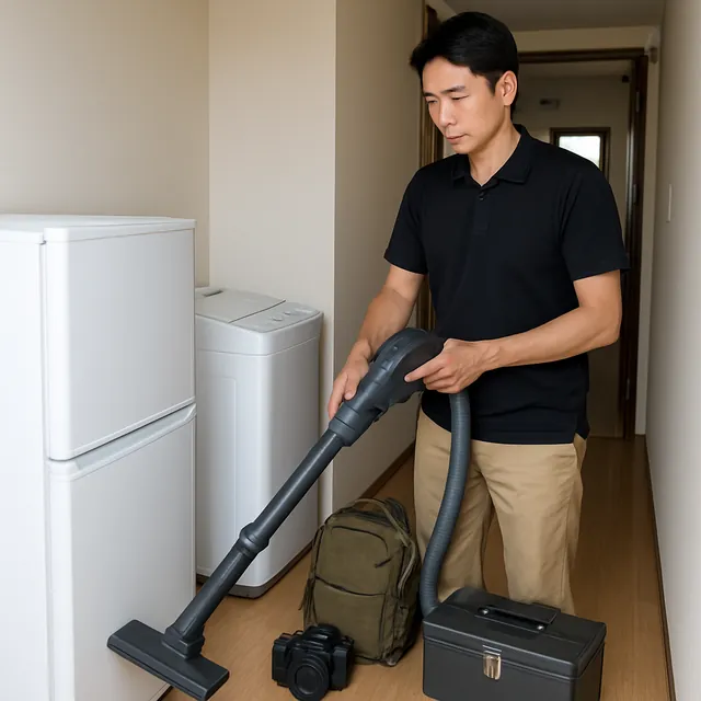 千葉市で掃除機・カメラ・アウトドア用品を確認する出張買取＋引越しの事例イメージ