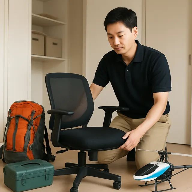 東松山市で学習机・ホビー用品・アウトドア用品を確認する出張買取＋引越しの事例イメージ