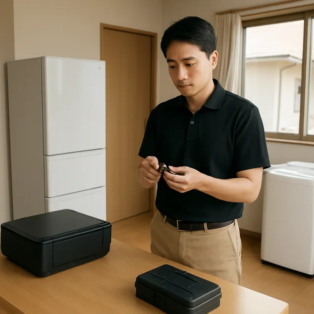 中央区でダイニングテーブル・プリンター・腕時計を確認する出張買取の事例イメージ