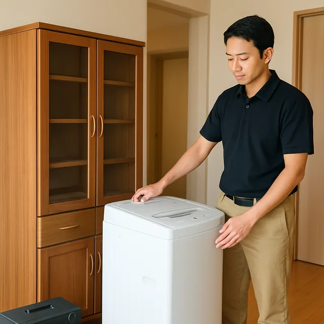 中央区で食器棚・縦型洗濯機・有機ELテレビを確認する出張買取の事例イメージ