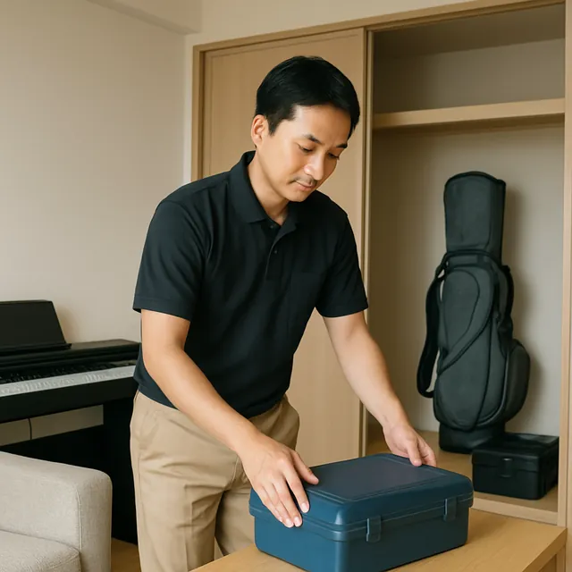 江戸川区で電子ピアノ・工具箱・ゴルフ用品を確認する出張買取＋遺品整理の事例イメージ