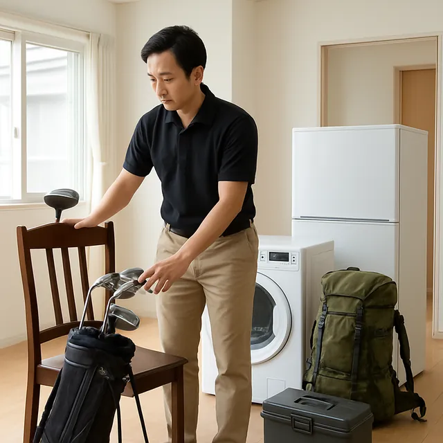 藤沢市でダイニングチェア・ゴルフ用品・アウトドア用品を確認する出張買取の事例イメージ