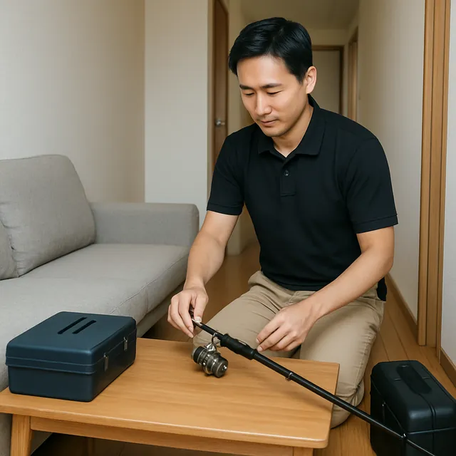 藤沢市でカウチソファ・ローテーブル・釣具を確認する出張買取の事例イメージ