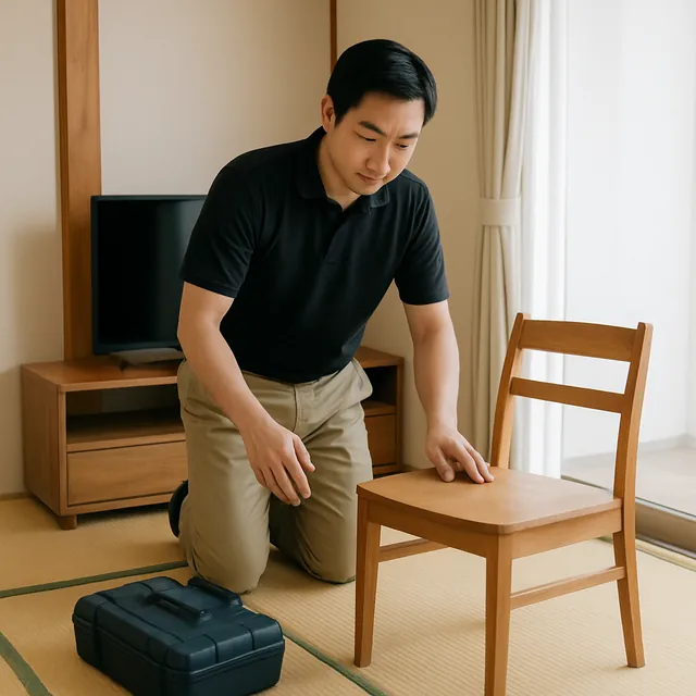 船橋市でダイニングチェア・テレビボード・電動工具を確認する出張買取の事例イメージ