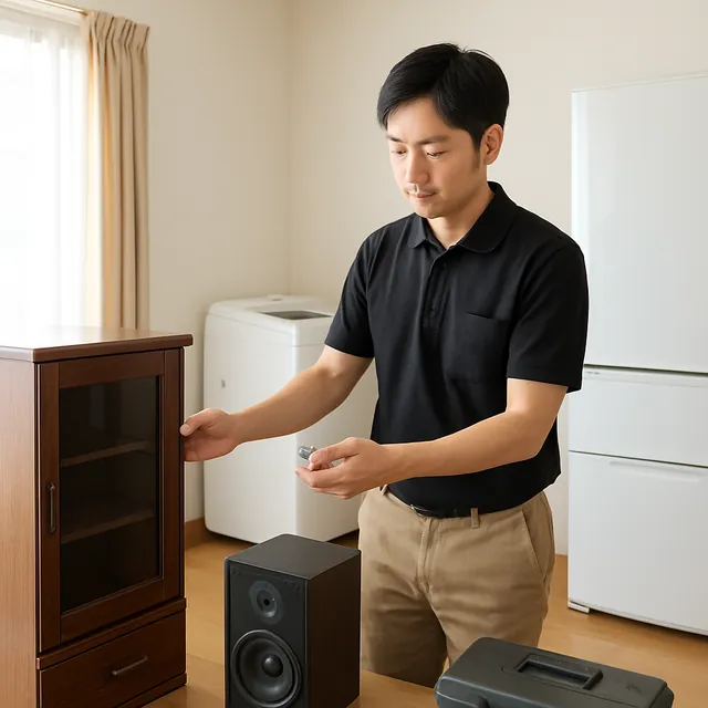 船橋市で食器棚・スピーカー・腕時計を確認する出張買取の事例イメージ