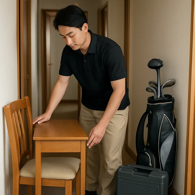 船橋市でダイニングチェア・学習机・ゴルフ用品を確認する出張買取＋家片付けの事例イメージ