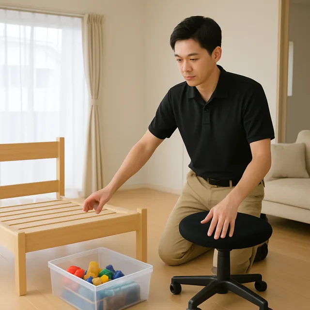 船橋市でベッドフレーム・オフィスチェア・ホビー用品を確認する出張買取＋引越しの事例イメージ