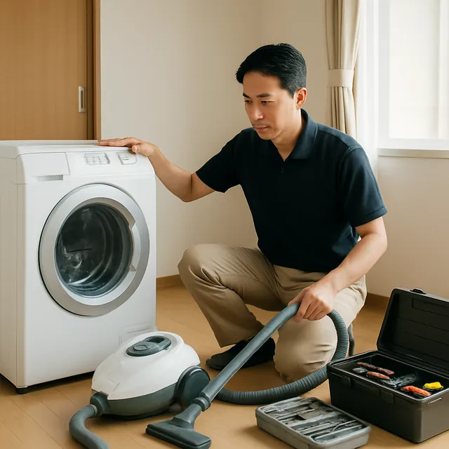 平塚市でドラム式洗濯機・掃除機・釣具を確認する出張買取の事例イメージ