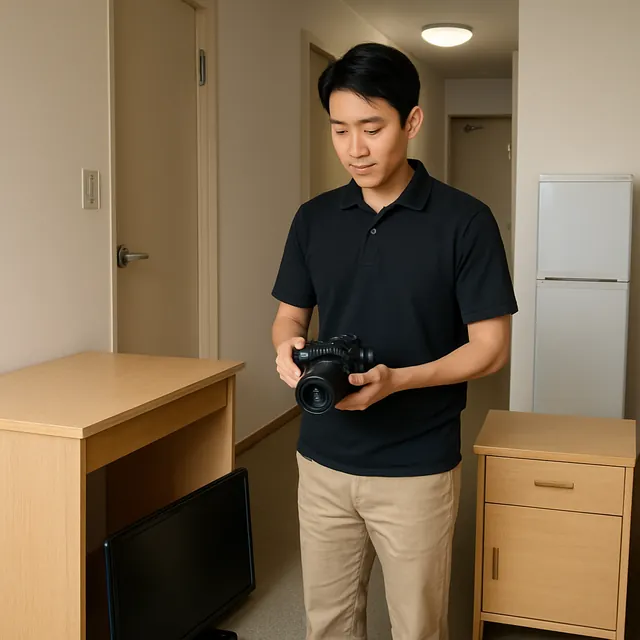 平塚市でデスク・サイドボード・カメラを確認する出張買取＋引越しの事例イメージ
