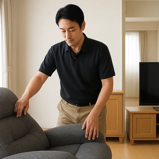 鳩山町でリクライニングチェア・テレビボード・有機ELテレビを確認する出張買取の事例イメージ