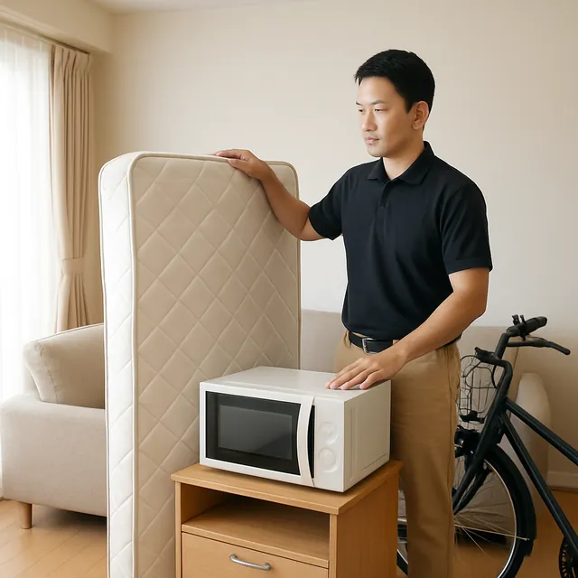 市原市でマットレス・レンジ台・自転車を確認する出張買取の事例イメージ