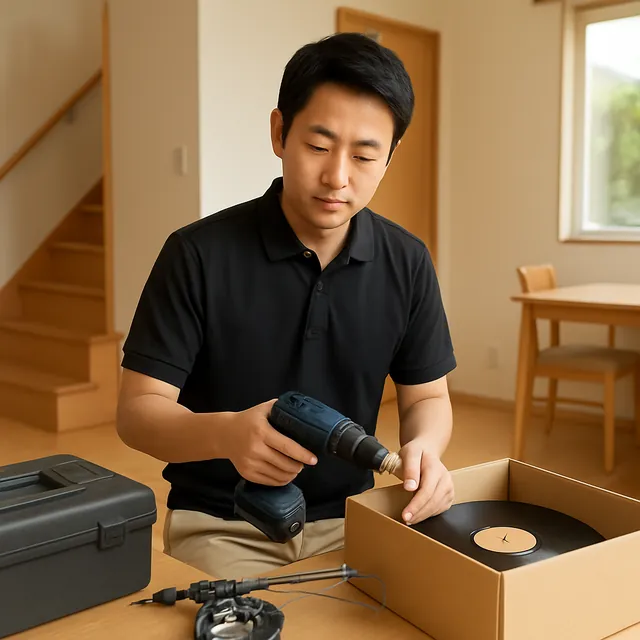市川市で電動工具・釣具・レコードを確認する出張買取＋引越しの事例イメージ