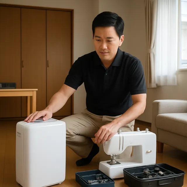 板橋区で除湿機・ミシン・釣具を確認する出張買取の事例イメージ