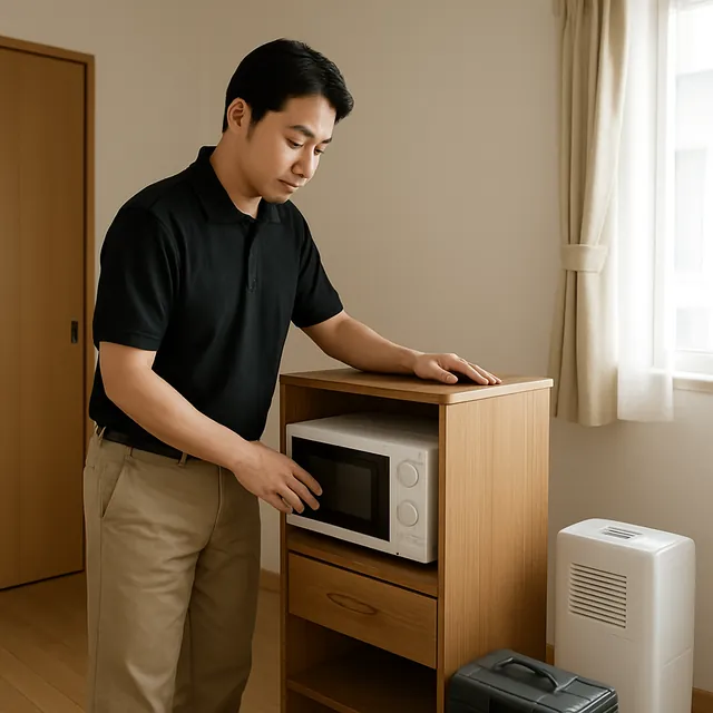 板橋区でレンジ台・除湿機・工具箱を確認する出張買取＋家片付けの事例イメージ