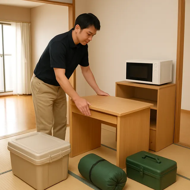 鎌ケ谷市で学習机・レンジ台・アウトドア用品を確認する出張買取の事例イメージ