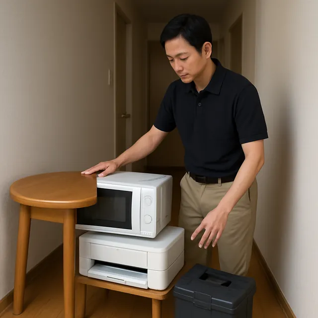 ときがわ町で除湿機・オーブンレンジ・プリンターを確認する出張買取＋不用品回収の事例イメージ