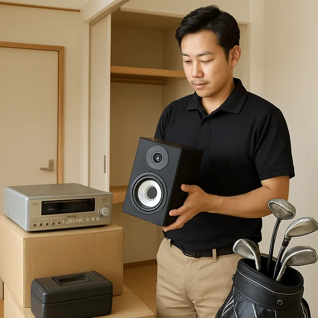 朝霞市で電動工具・工具箱・ゴルフ用品を確認する出張買取＋家片付けの事例イメージ
