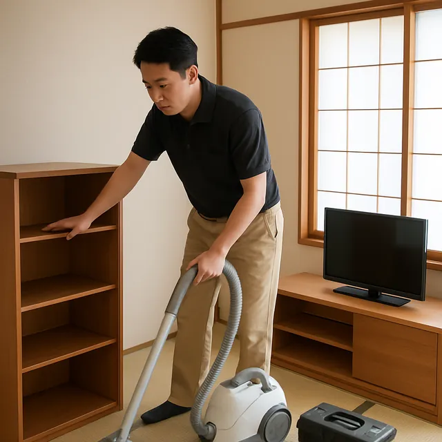 鎌倉市で本棚・テレビボード・掃除機を確認する出張買取＋引越しの事例イメージ