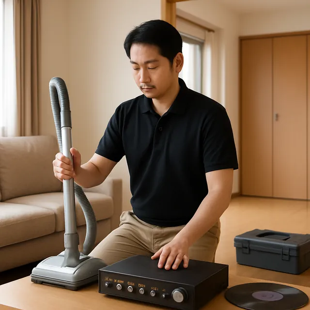 清瀬市で本棚・レコード・アンプを確認する出張買取＋遺品整理の事例イメージ