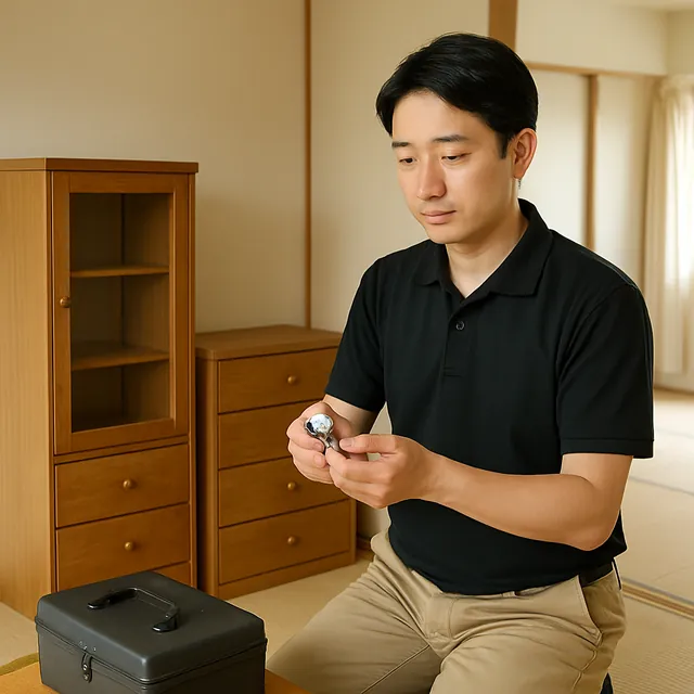 柏市で食器棚・チェスト・腕時計を確認する出張買取＋家片付けの事例イメージ