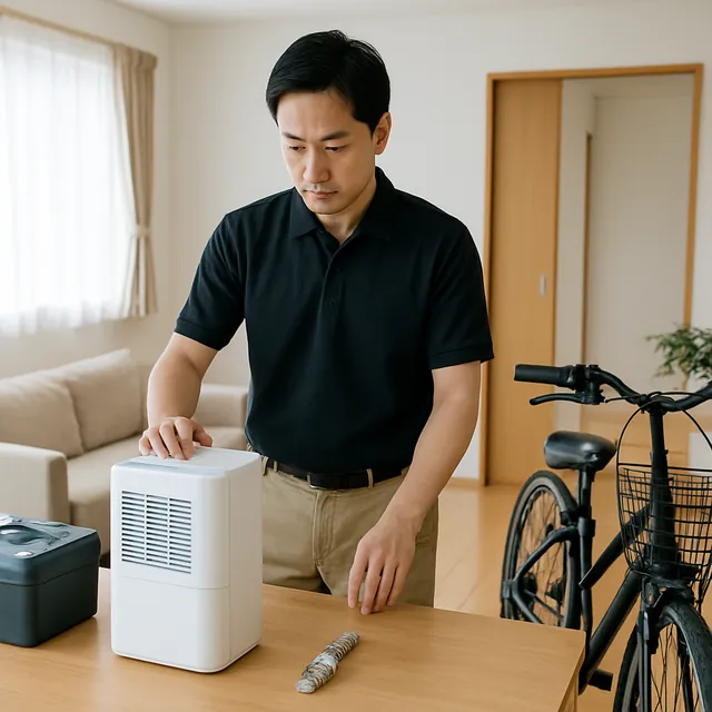 春日部市で除湿機・腕時計・自転車を確認する出張買取＋引越しの事例イメージ