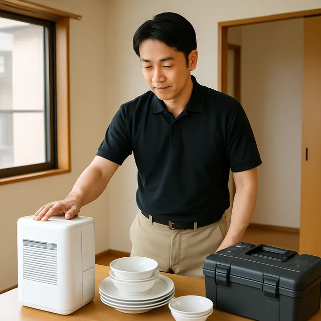 葛飾区で除湿機・食器セット・電動工具を確認する出張買取の事例イメージ
