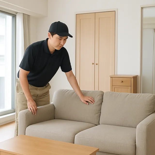 葛飾区で3人掛けソファ・洋服タンス・キャビネットを確認する出張買取＋不用品回収の事例イメージ