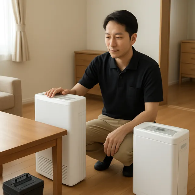 川口市でダイニングテーブル・空気清浄機・除湿機を確認する出張買取＋引越しの事例イメージ