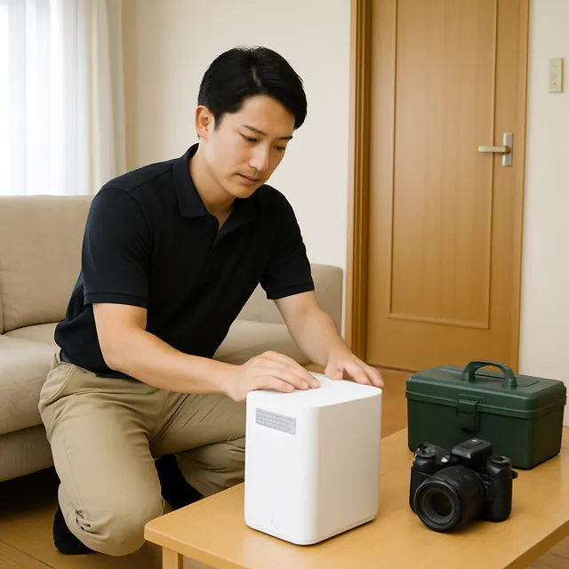 川崎市で空気清浄機・電動工具・カメラを確認する出張買取の事例イメージ