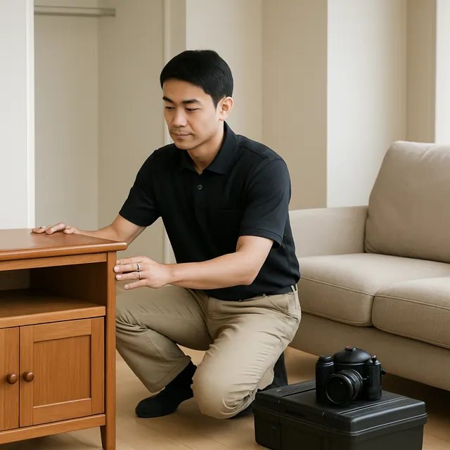 川崎市でサイドボード・電動工具・カメラを確認する出張買取＋遺品整理の事例イメージ