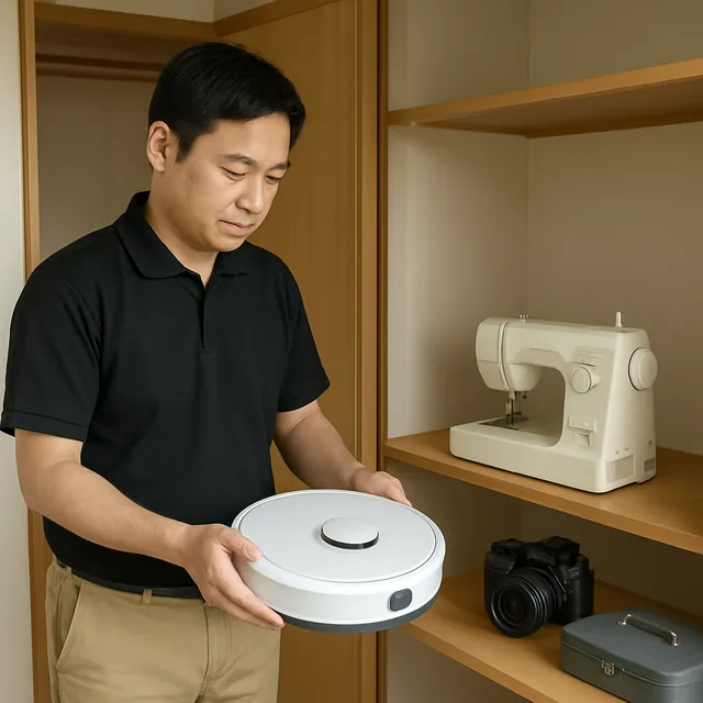川崎市でロボット掃除機・ミシン・カメラを確認する出張買取＋引越しの事例イメージ