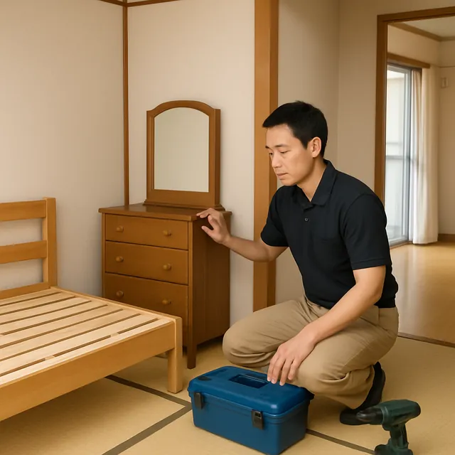 木更津市でベッドフレーム・ドレッサー・電動工具を確認する出張買取の事例イメージ