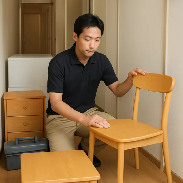 さいたま市西区でダイニングテーブル・ダイニングチェア・ローテーブルを確認する出張買取＋引越しの事例イメージ