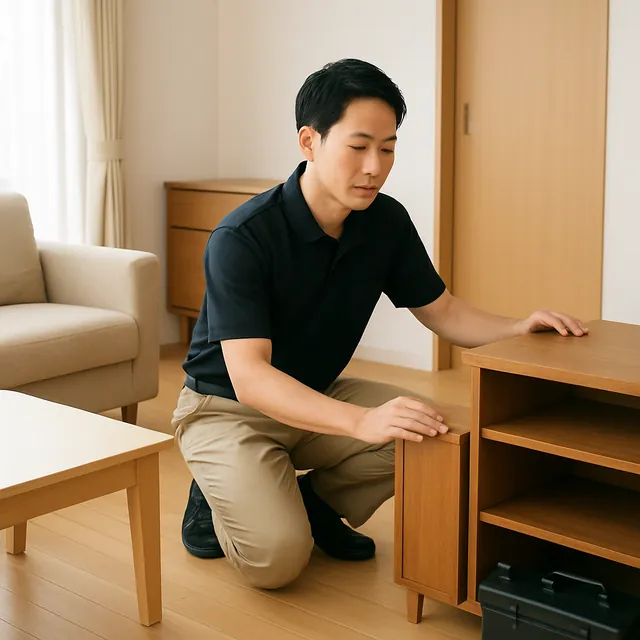 木更津市でテレビボード・サイドボード・カメラを確認する出張買取＋不用品回収の事例イメージ