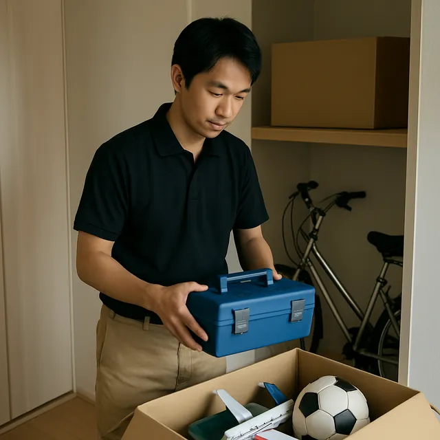 北区で電動工具・自転車・ホビー用品を確認する出張買取＋家片付けの事例イメージ