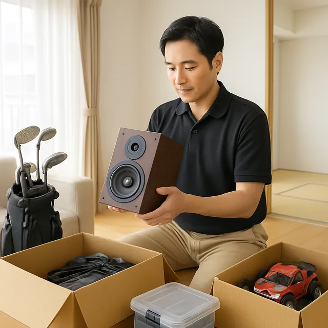 北区でスピーカー・ゴルフ用品・ホビー用品を確認する出張買取＋遺品整理の事例イメージ