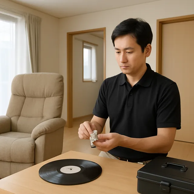 狛江市でリクライニングチェア・腕時計・レコードを確認する出張買取＋引越しの事例イメージ