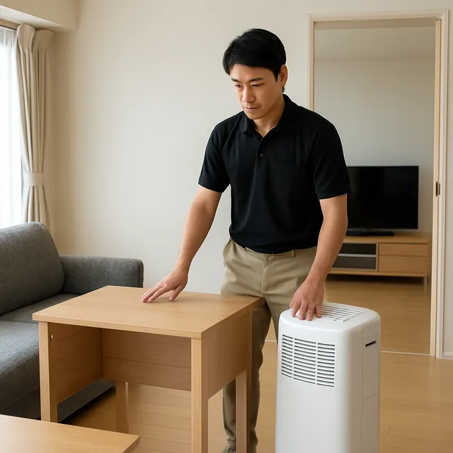 目黒区で学習机・除湿機・モニターを確認する出張買取＋不用品回収の事例イメージ