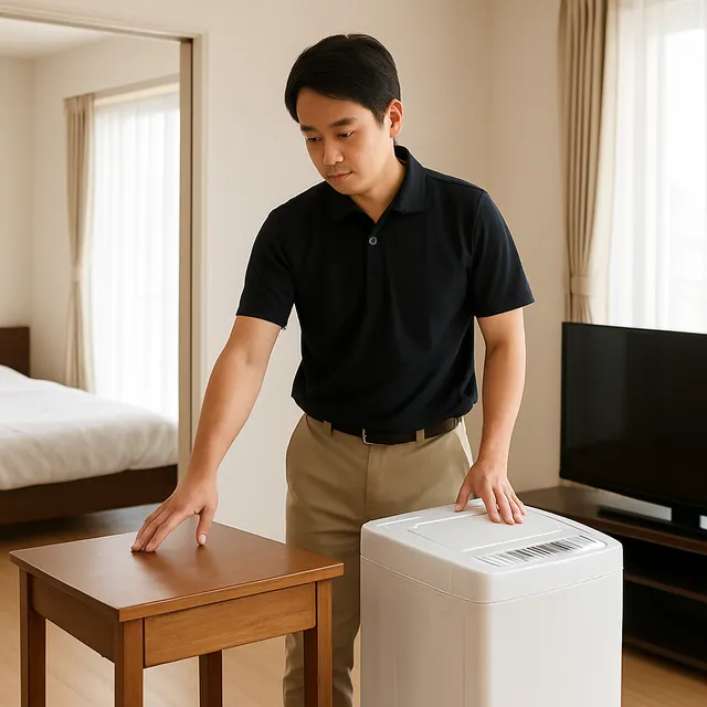 三郷市でデスク・縦型洗濯機・有機ELテレビを確認する出張買取＋家片付けの事例イメージ